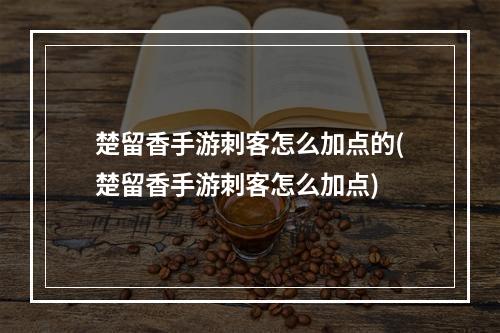 楚留香手游刺客怎么加点的(楚留香手游刺客怎么加点)