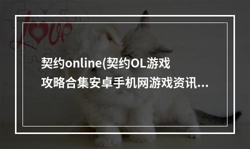 契约online(契约OL游戏攻略合集安卓手机网游戏资讯频道)