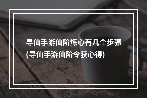 寻仙手游仙阶炼心有几个步骤(寻仙手游仙阶令获心得)