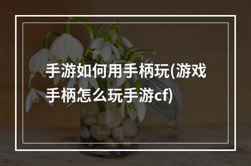 手游如何用手柄玩(游戏手柄怎么玩手游cf)