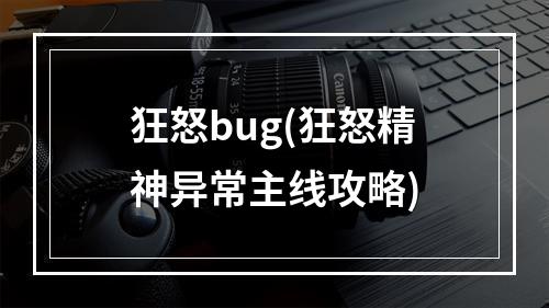 狂怒bug(狂怒精神异常主线攻略)