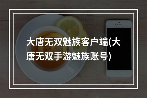 大唐无双魅族客户端(大唐无双手游魅族账号)