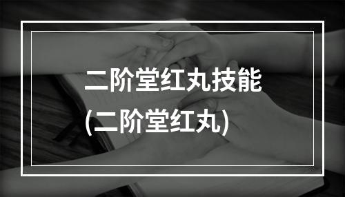 二阶堂红丸技能(二阶堂红丸)