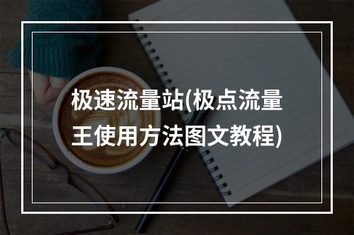 极速流量站(极点流量王使用方法图文教程)