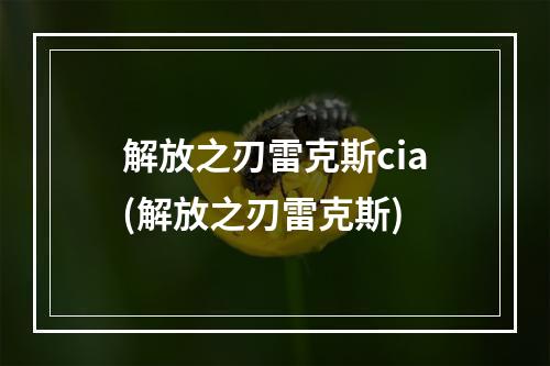 解放之刃雷克斯cia(解放之刃雷克斯)