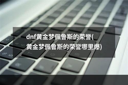 dnf黄金梦佩鲁斯的荣誉(黄金梦佩鲁斯的荣誉哪里爆)