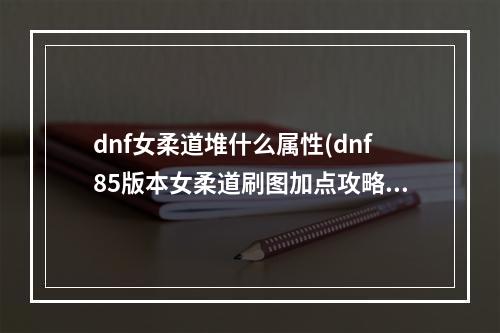 dnf女柔道堆什么属性(dnf85版本女柔道刷图加点攻略前瞻)