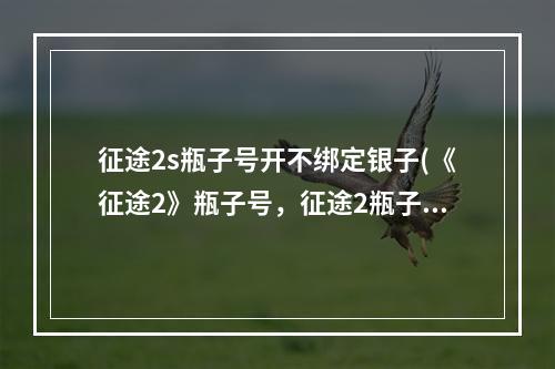 征途2s瓶子号开不绑定银子(《征途2》瓶子号，征途2瓶子号什么意思瓶子号每天必做)