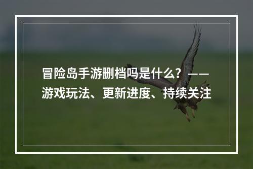 冒险岛手游删档吗是什么？——游戏玩法、更新进度、持续关注