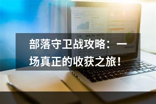 部落守卫战攻略：一场真正的收获之旅！