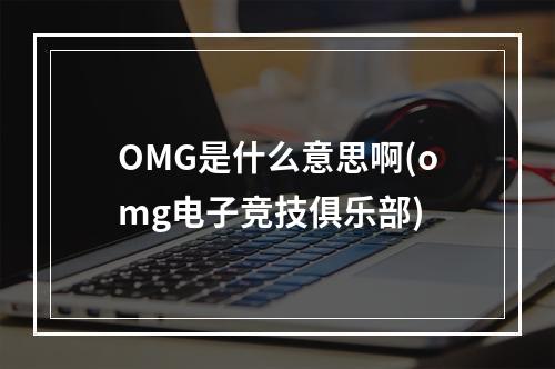 OMG是什么意思啊(omg电子竞技俱乐部)