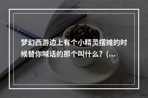 梦幻西游边上有个小精灵摆摊的时候替你喊话的那个叫什么？(梦幻西游自动喊话)