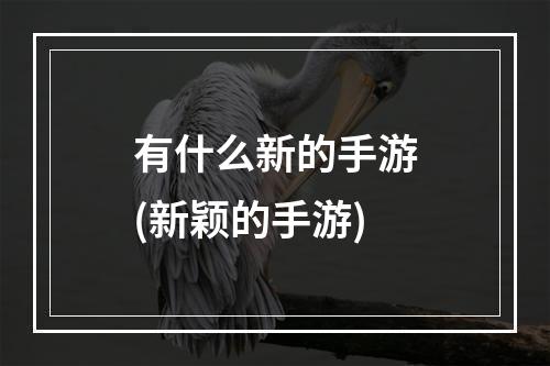 有什么新的手游(新颖的手游)