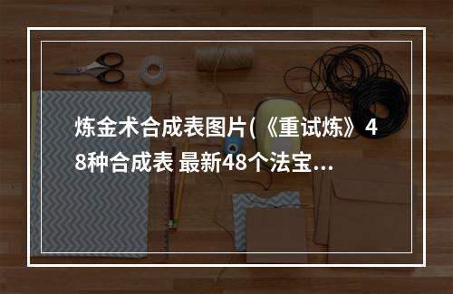 炼金术合成表图片(《重试炼》48种合成表 最新48个法宝合成公式图 )