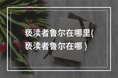 亵渎者鲁尔在哪里(亵渎者鲁尔在哪 )