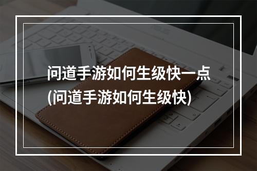 问道手游如何生级快一点(问道手游如何生级快)