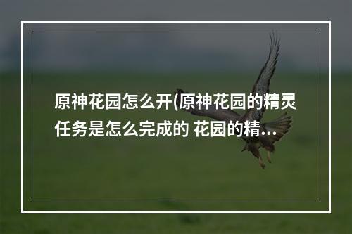 原神花园怎么开(原神花园的精灵任务是怎么完成的 花园的精灵做法攻略 原 )