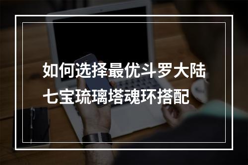 如何选择最优斗罗大陆七宝琉璃塔魂环搭配