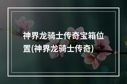 神界龙骑士传奇宝箱位置(神界龙骑士传奇)