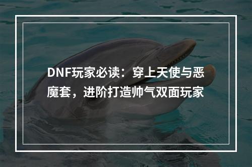 DNF玩家必读：穿上天使与恶魔套，进阶打造帅气双面玩家