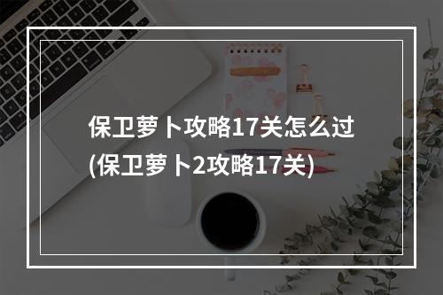 保卫萝卜攻略17关怎么过(保卫萝卜2攻略17关)