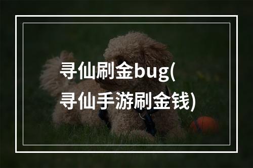 寻仙刷金bug(寻仙手游刷金钱)