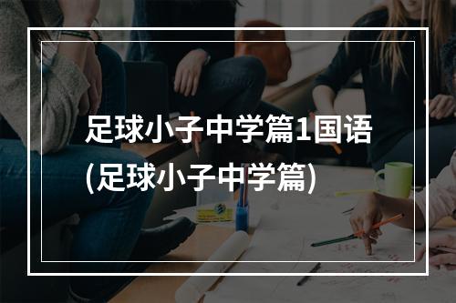 足球小子中学篇1国语(足球小子中学篇)