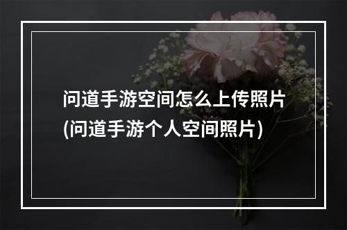 问道手游空间怎么上传照片(问道手游个人空间照片)