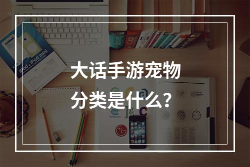 大话手游宠物分类是什么？