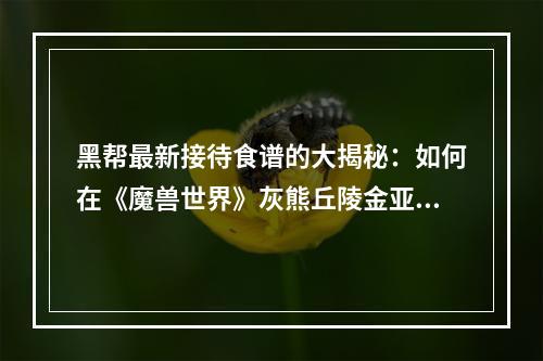 黑帮最新接待食谱的大揭秘：如何在《魔兽世界》灰熊丘陵金亚拉克的末日任务中完成