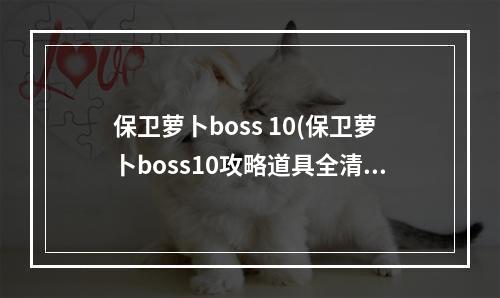 保卫萝卜boss 10(保卫萝卜boss10攻略道具全清)