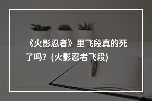 《火影忍者》里飞段真的死了吗？(火影忍者飞段)