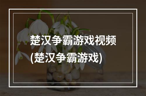 楚汉争霸游戏视频(楚汉争霸游戏)