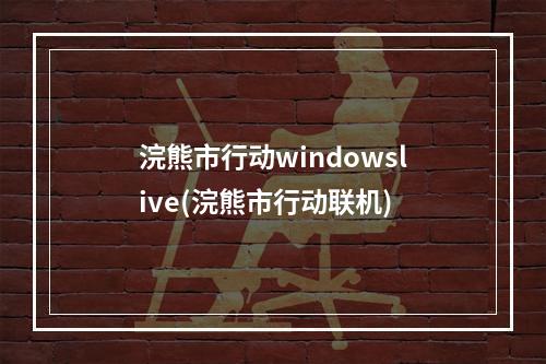 浣熊市行动windowslive(浣熊市行动联机)