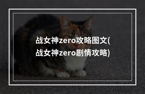 战女神zero攻略图文(战女神zero剧情攻略)