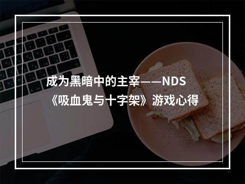 成为黑暗中的主宰——NDS《吸血鬼与十字架》游戏心得