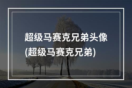 超级马赛克兄弟头像(超级马赛克兄弟)