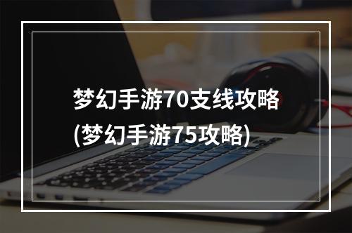 梦幻手游70支线攻略(梦幻手游75攻略)