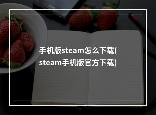 手机版steam怎么下载(steam手机版官方下载)