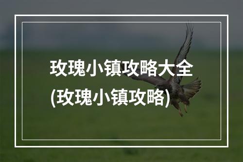 玫瑰小镇攻略大全(玫瑰小镇攻略)