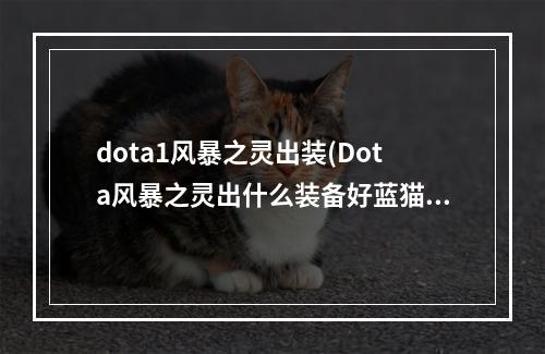 dota1风暴之灵出装(Dota风暴之灵出什么装备好蓝猫出装加点攻略)