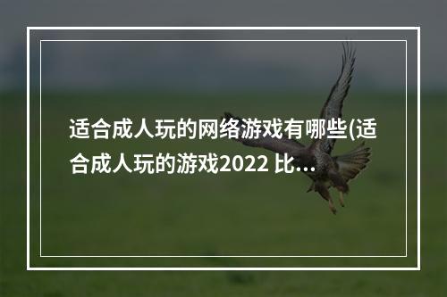 适合成人玩的网络游戏有哪些(适合成人玩的游戏2022 比较适合成人玩的游戏有哪些)