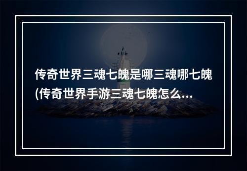 传奇世界三魂七魄是哪三魂哪七魄(传奇世界手游三魂七魄怎么得三魂七魄获取攻略)