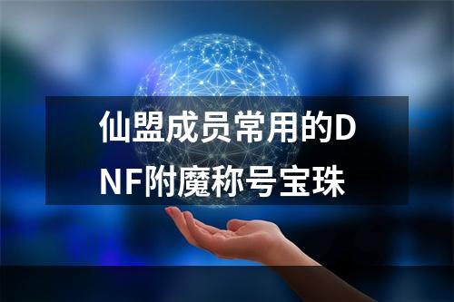 仙盟成员常用的DNF附魔称号宝珠