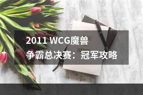 2011 WCG魔兽争霸总决赛：冠军攻略