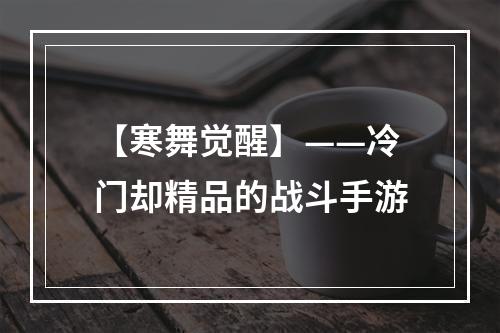 【寒舞觉醒】——冷门却精品的战斗手游