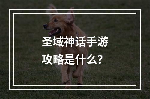 圣域神话手游攻略是什么？