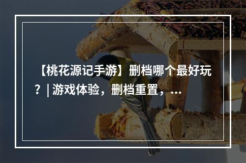 【桃花源记手游】删档哪个最好玩？| 游戏体验，删档重置，游戏内容