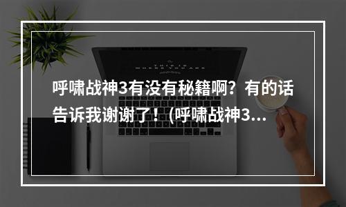 呼啸战神3有没有秘籍啊？有的话告诉我谢谢了！(呼啸战神3)