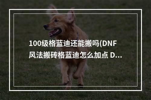 100级格蓝迪还能搬吗(DNF风法搬砖格蓝迪怎么加点 DNF风法格蓝迪搬砖加点是)